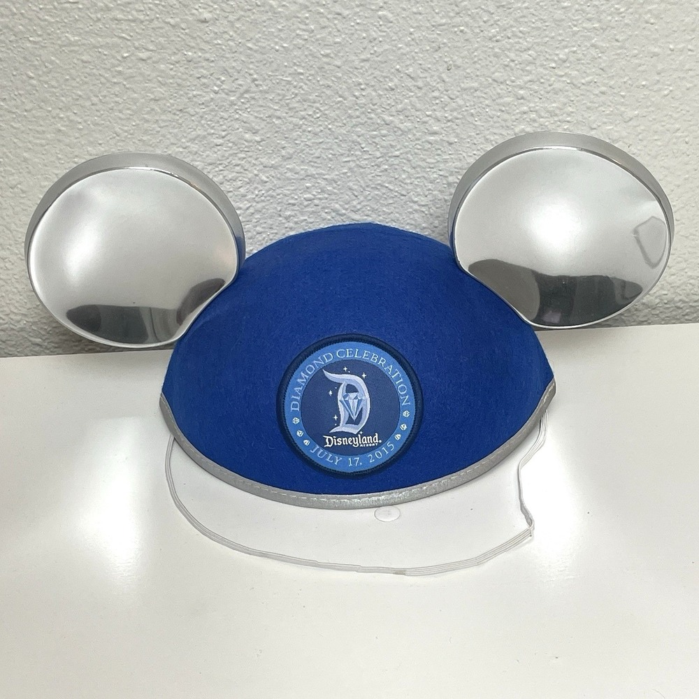 2015 Disneyland 60th Diamond Celebration Mickey Mouse Ears Hat Adult
